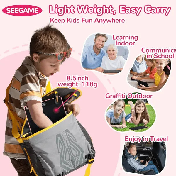 LCD Writing Tablet for Kids – Reusable Color Drawing Board