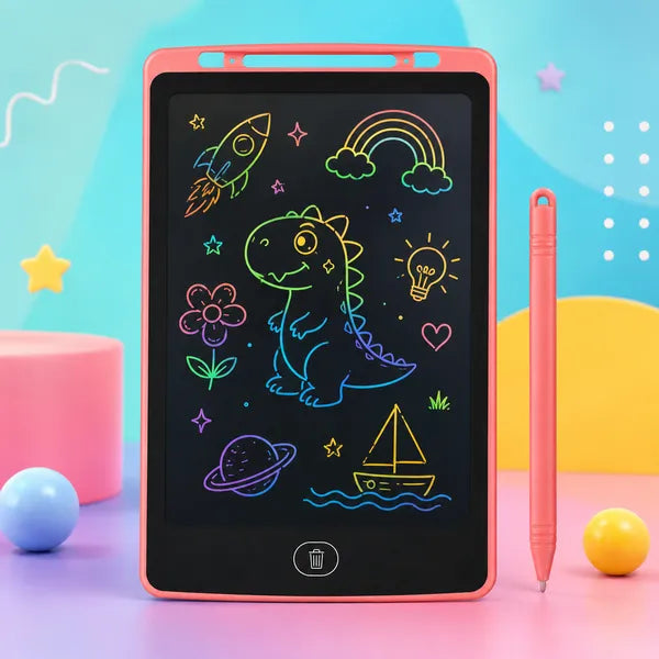 LCD Writing Tablet for Kids – Reusable Color Drawing Board