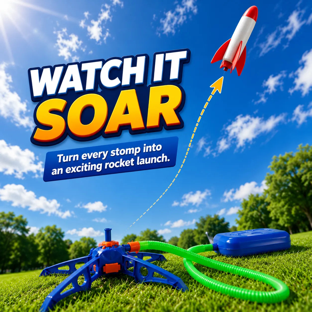 SkyStomp Rocket Launcher – Air-Powered Foam Outdoor Toy