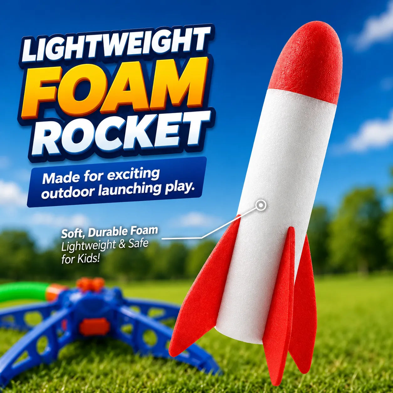 SkyStomp Rocket Launcher – Air-Powered Foam Outdoor Toy