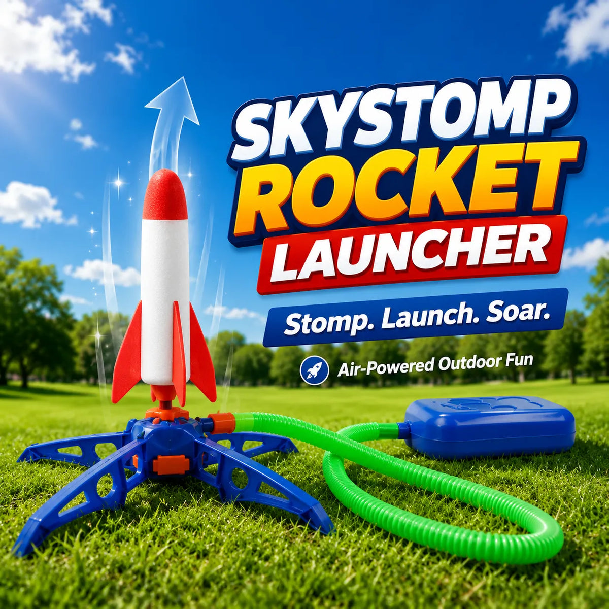 SkyStomp Rocket Launcher – Air-Powered Foam Outdoor Toy