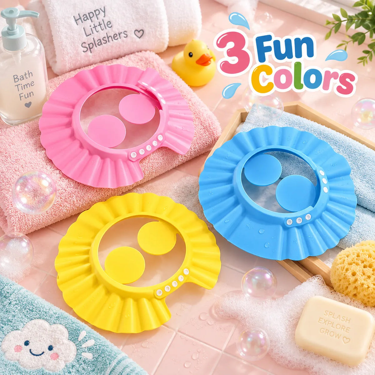 SplashGuard Baby Shower Visor Cap – Adjustable Baby Shampoo Bath Cap | Toynic Kids Zone