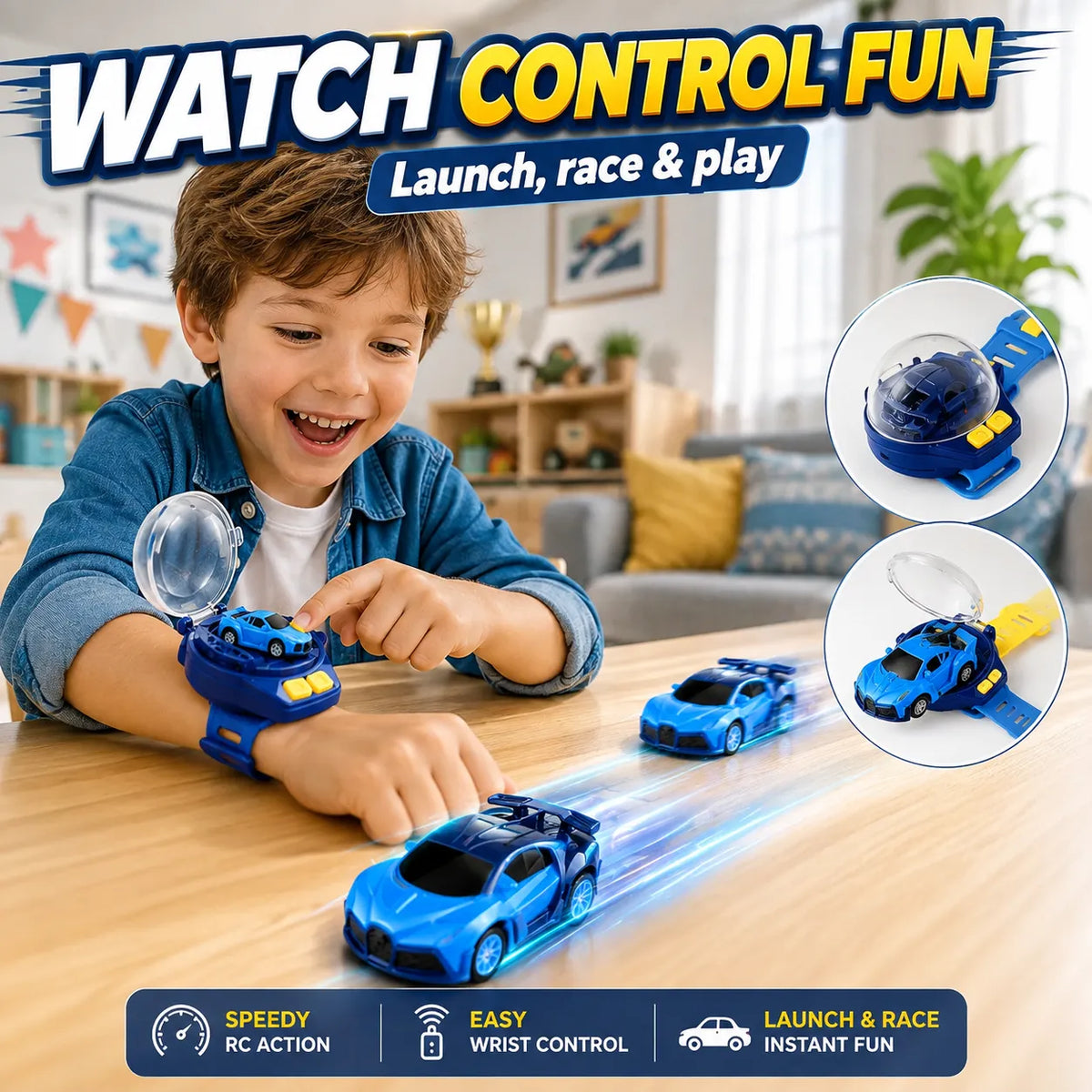 SpyRide Wrist-Control RC Racer Watch Car – RC Toys for Kids
