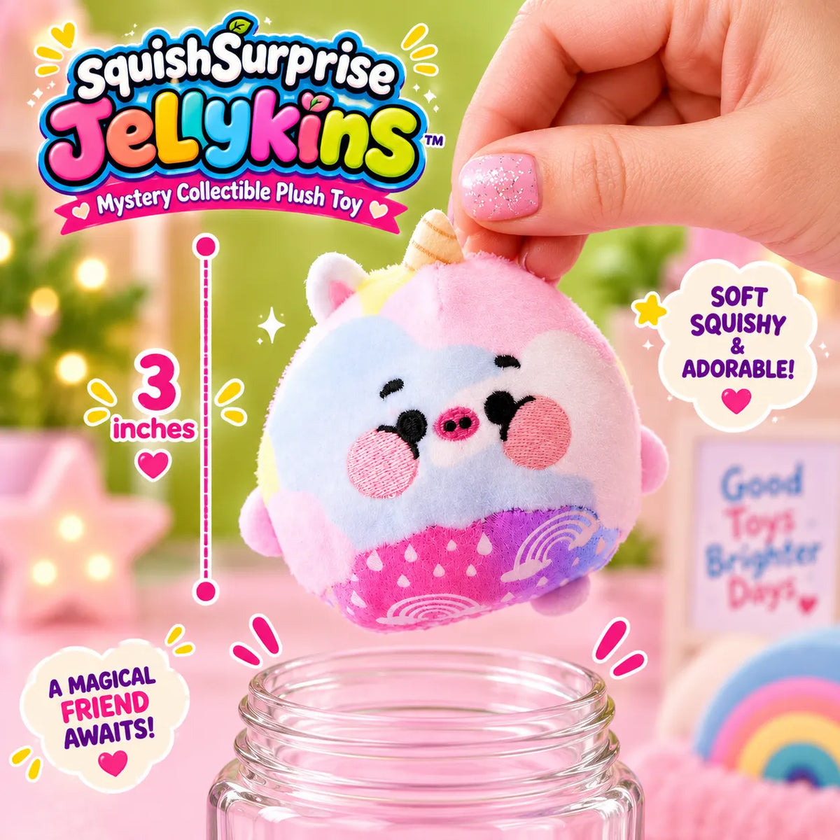 SquishSurprise Jellykins Plush Surprise – Mystery Collectible Soft Toy