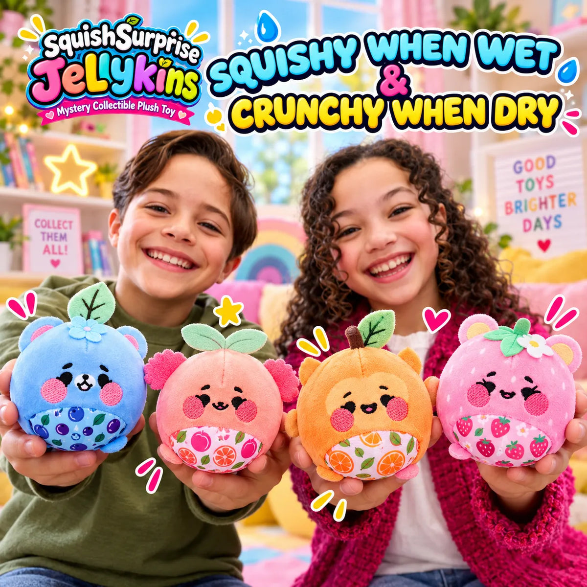 SquishSurprise Jellykins Plush Surprise – Mystery Collectible Soft Toy