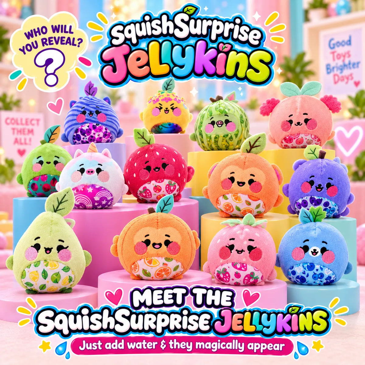 SquishSurprise Jellykins Plush Surprise – Mystery Collectible Soft Toy