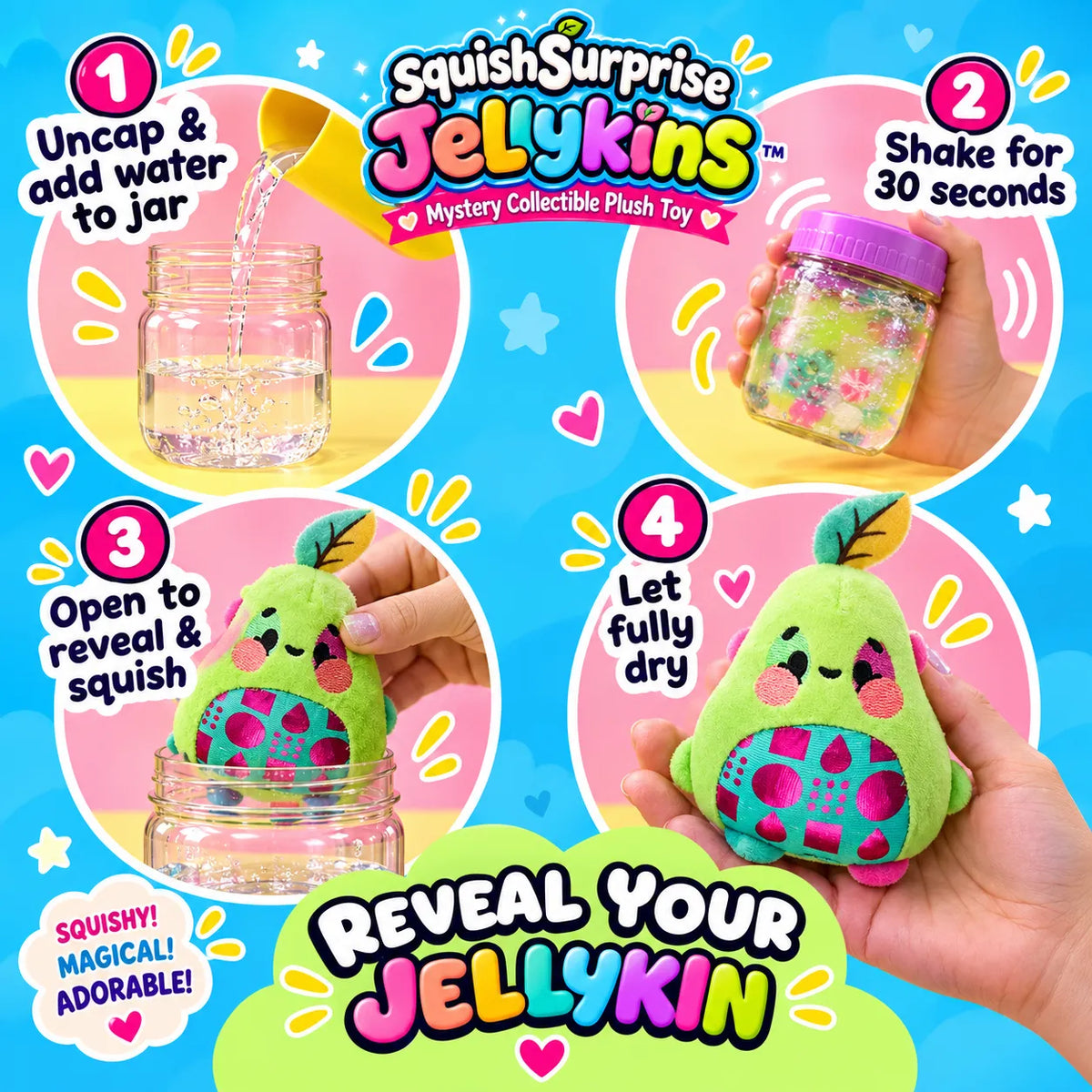 SquishSurprise Jellykins Plush Surprise – Mystery Collectible Soft Toy