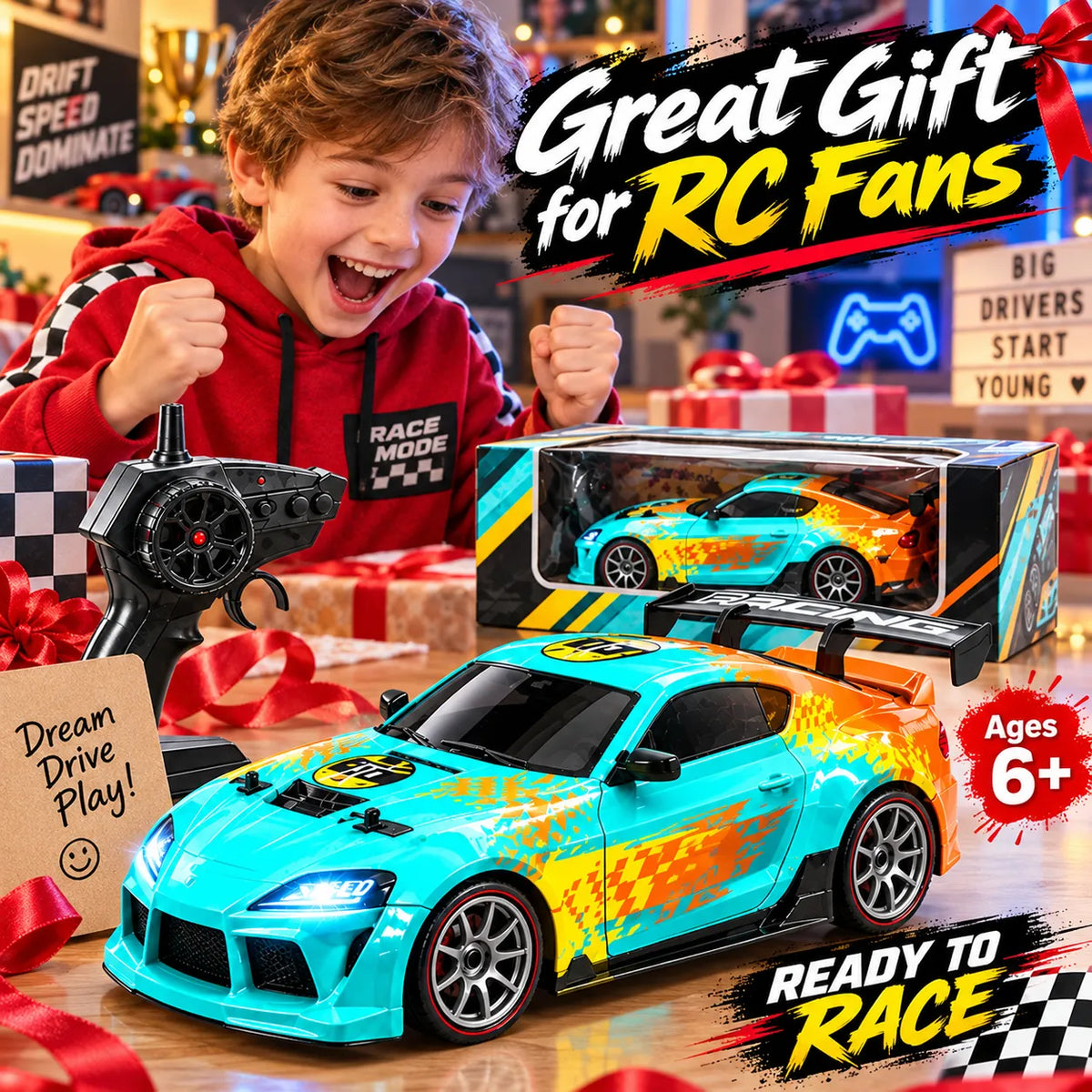 Toyota Supra MK5 RC Sports Drift Car – Remote Control Drift Racing Toy for Kids