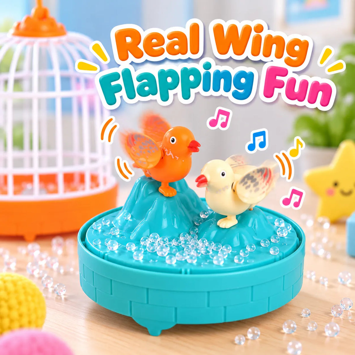 TweedleBird Singing Bird Cage Toy – Musical Light & Sound Sensory Toy | Toynic Kids Zone