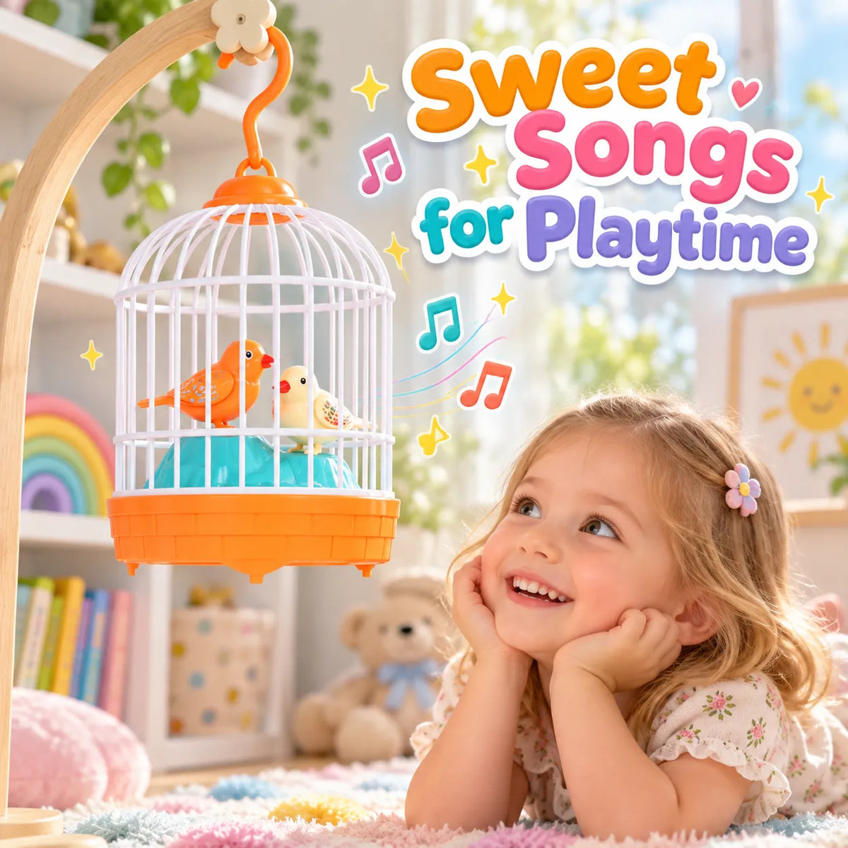 TweedleBird Singing Bird Cage Toy – Musical Light & Sound Sensory Toy | Toynic Kids Zone