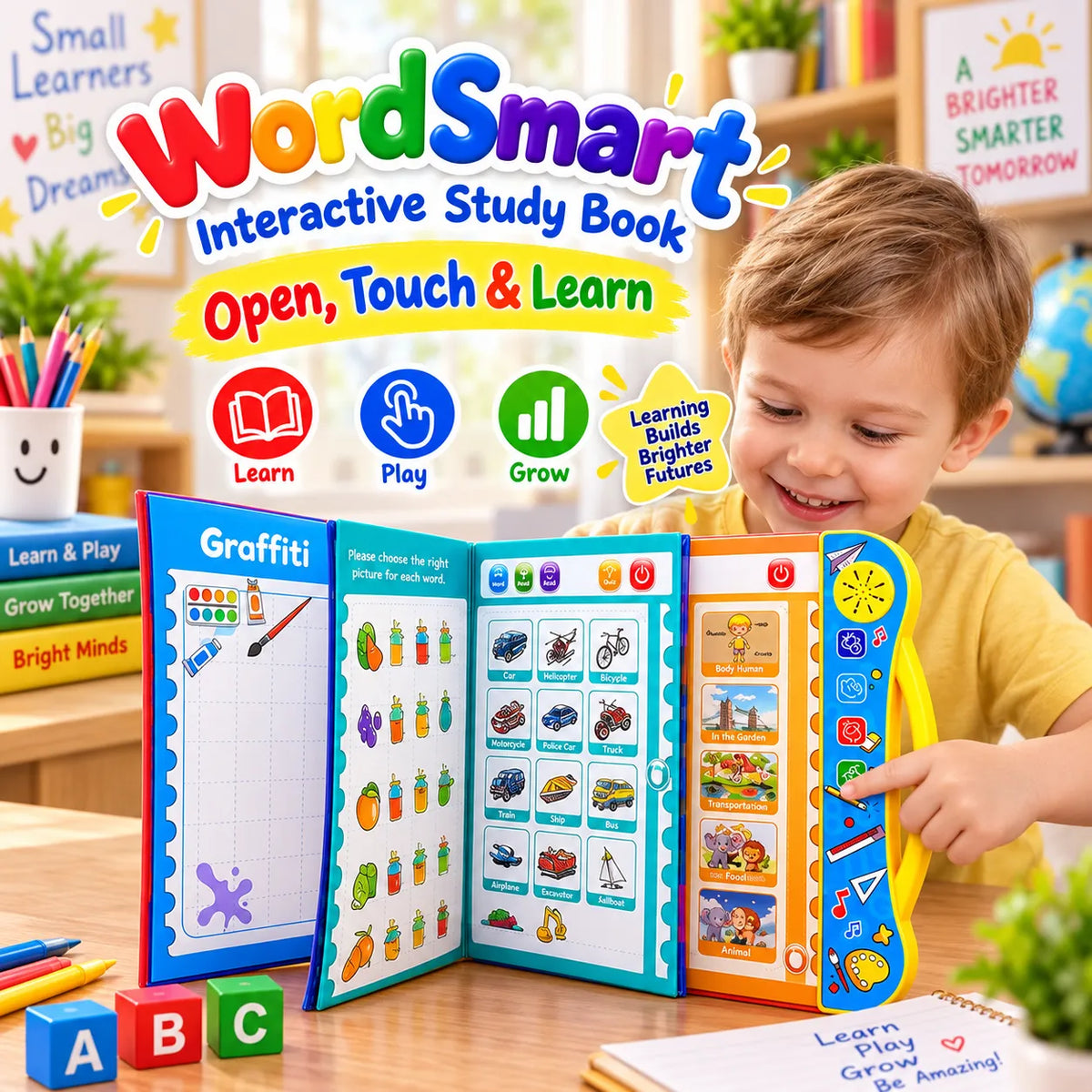 WordSmart Interactive Study Book – Interactive Talking Learning Book | Toynic Kids Zone