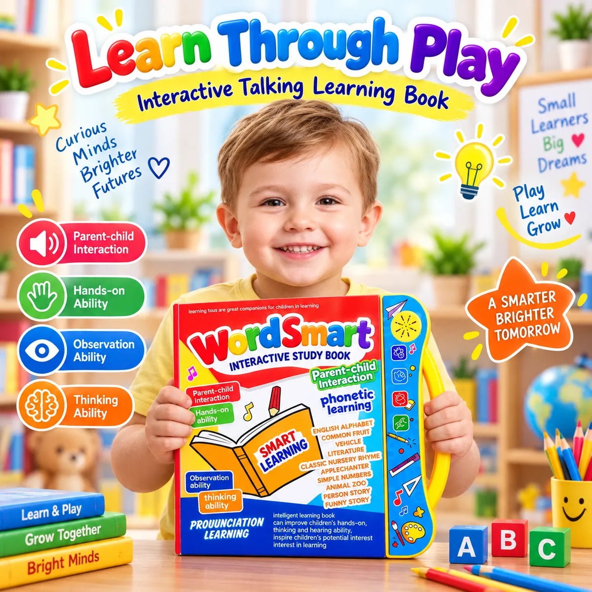 WordSmart Interactive Study Book – Interactive Talking Learning Book | Toynic Kids Zone