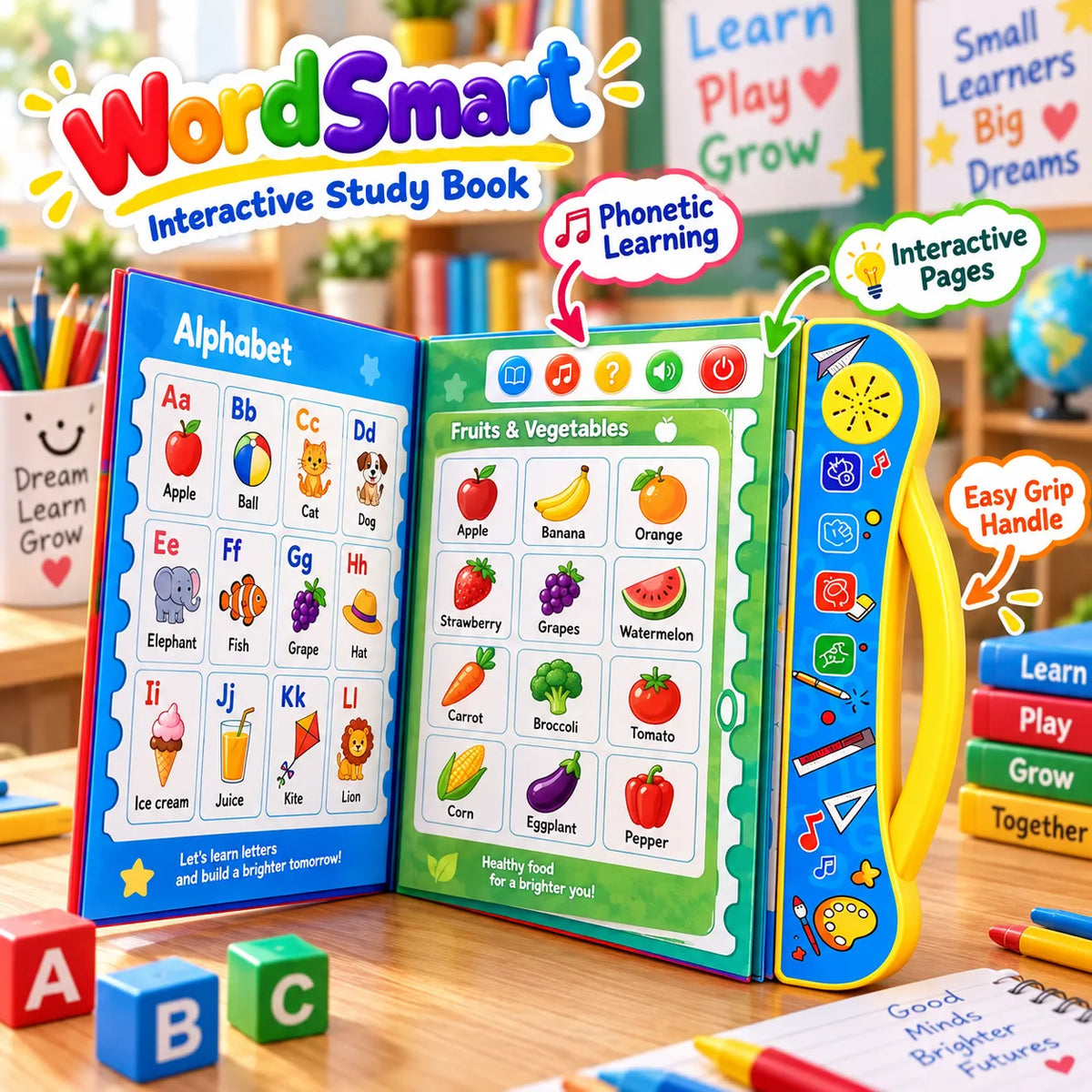 WordSmart Interactive Study Book – Interactive Talking Learning Book | Toynic Kids Zone