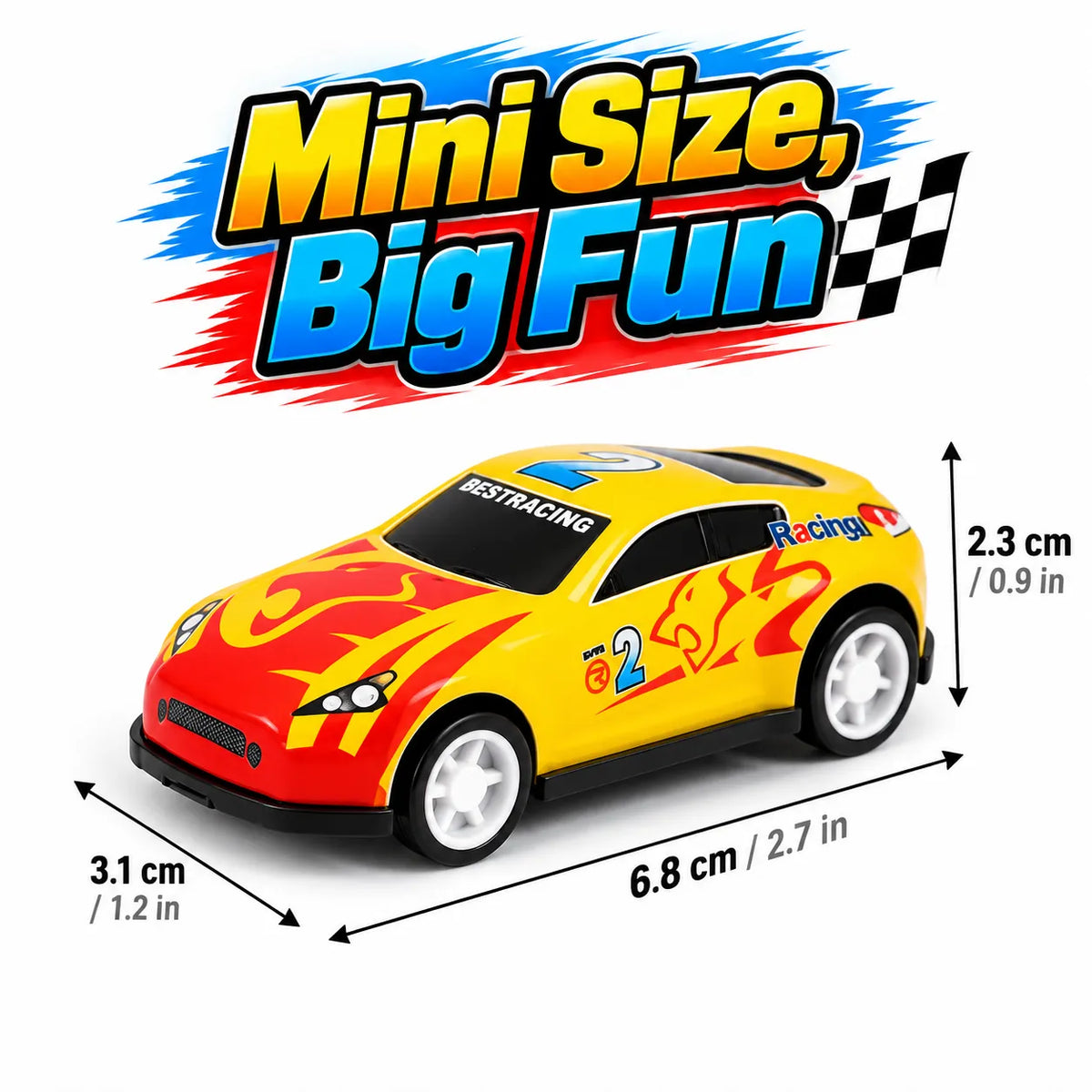 ZoomFleet Die-Cast Cars 6-Pack – Pull-Back Toy Cars for Kids