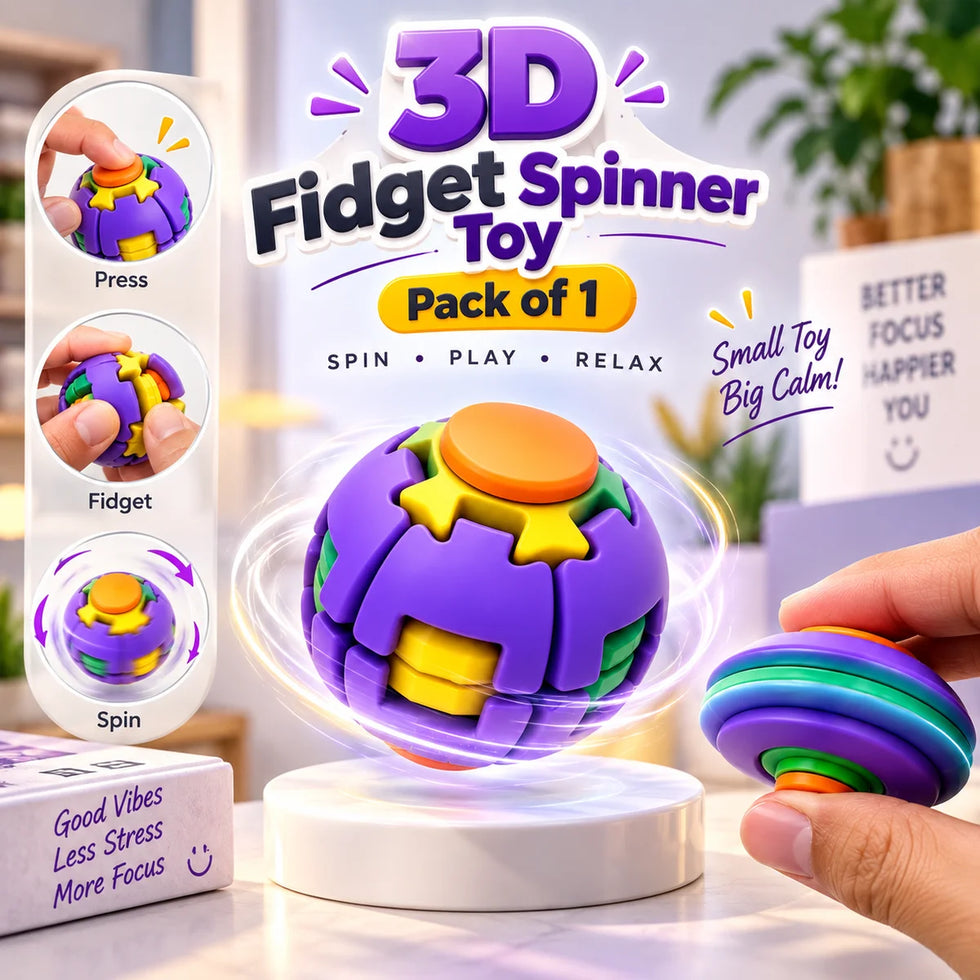 TwirlPress 3D Fidget Spinner Ball – Sensory Stress-Relief Toy