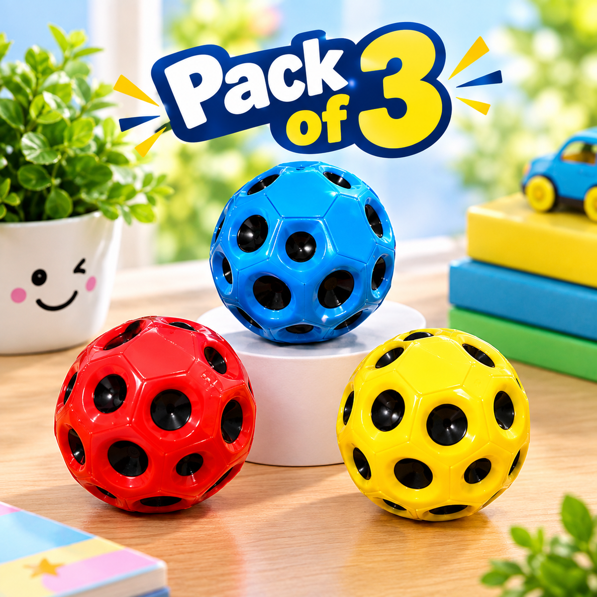 MoonBounce Anti-Fall Bouncy Ball – Sensory Indoor & Outdoor Toy